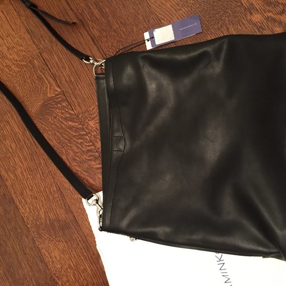 BRAND NEW REBECCA MINKOFF BLACK LEATHER WOMEN'S PU - Picture 2 of 6